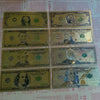 Banknotes USA Dollars Gold Foil Bill Currency